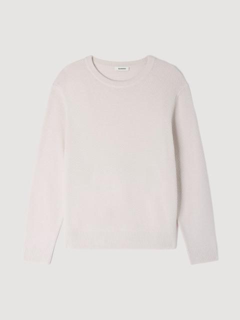 Sandro CREW-NECK SWEATER IN SEED STITCH