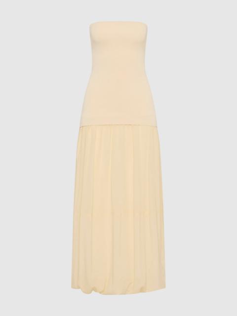 ST. AGNI Strapless Balloon Hem Dress - Porcelain