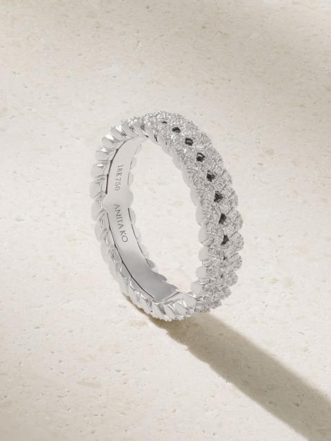 ANITA KO 18-karat white gold diamond ring Silver