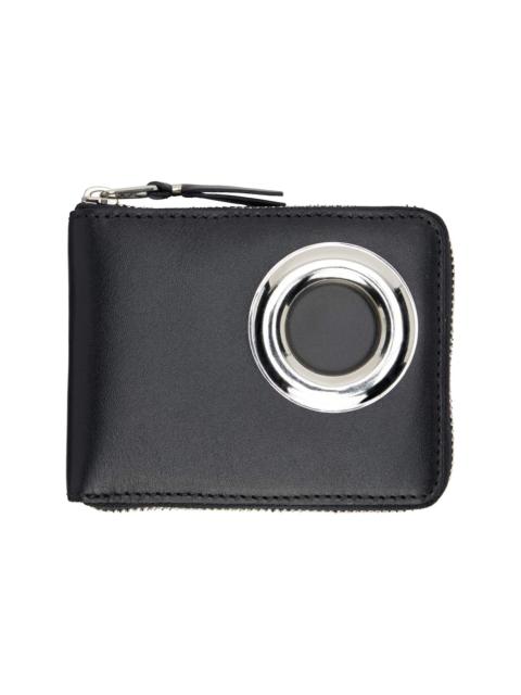 Black Silver Eyelet Wallet