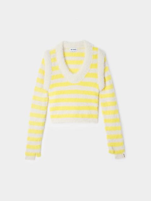 SUNNEI STREGATTO TOP / beige & yellow