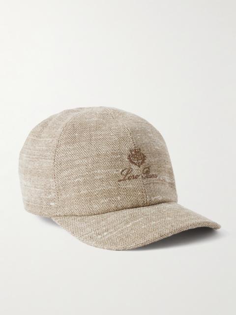 Loro Piana Logo-Embroidered Rain System® Linen and Silk-Blend Tweed Baseball Cap