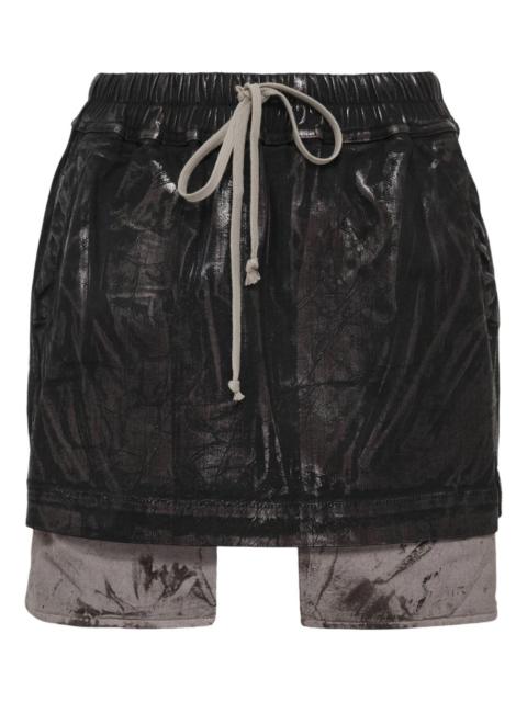 Rick Owens DRKSHDW drawstring megacrust denim skirt