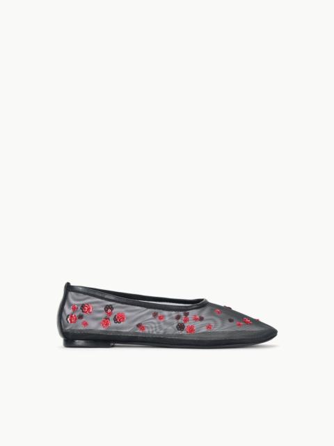 STAUD STAUD ALBA BALLET FLAT POPPY