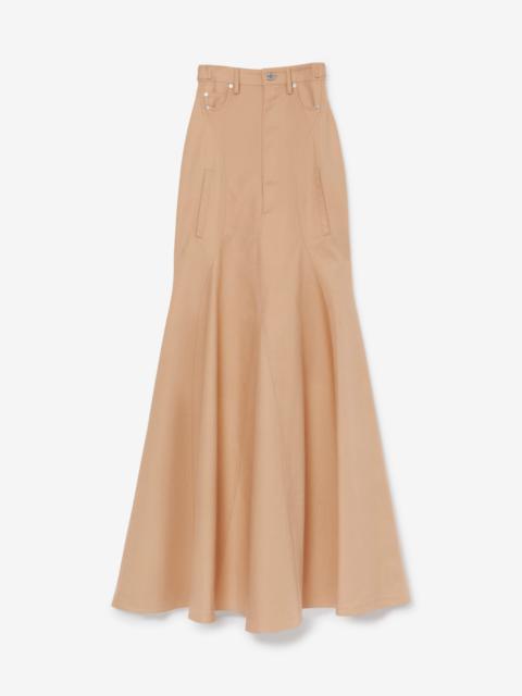 Burberry Cotton Gabardine Floor-length Skirt