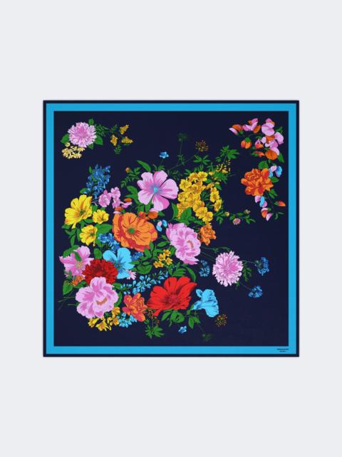 WEEKEND Max Mara ONESTORING Patterned silk twill foulard - MIDNIGHTBLUE