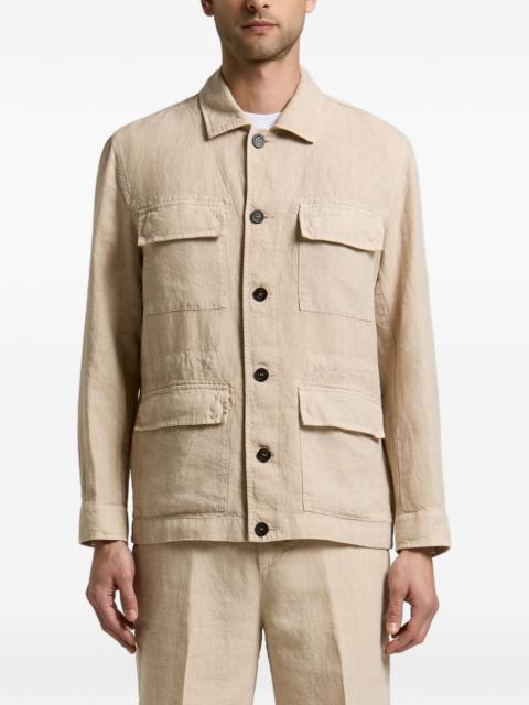 PESERICO Saharan four-pocket button-up jacket