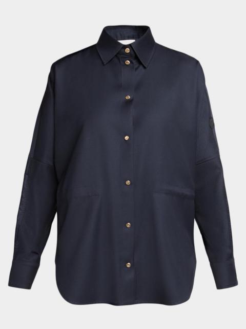 Moncler Long-Sleeve Wool Shirt