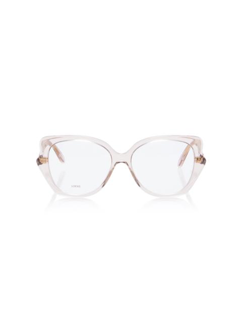 Loewe Oversized Cat-Eye Acetate Glasses pink
