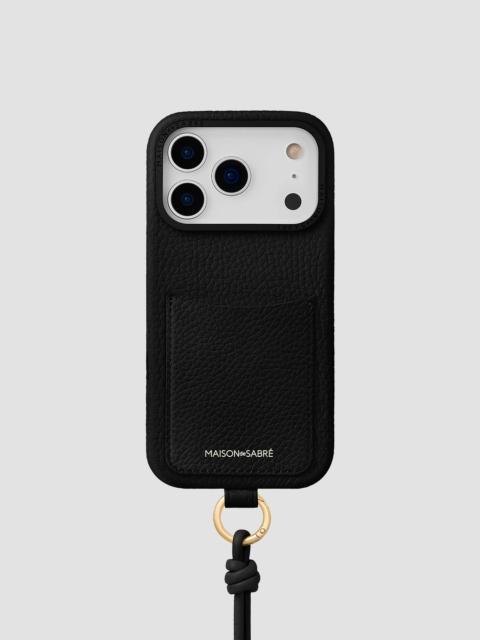 MAISON de SABRÉ Sling Phone Case (iPhone 18 Pro Max) - Black Caviar