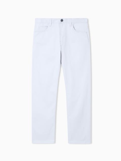 GIORGIO ARMANI STRETCH-COTTON, REGULAR-FIT, FIVE-POCKET 트레이너