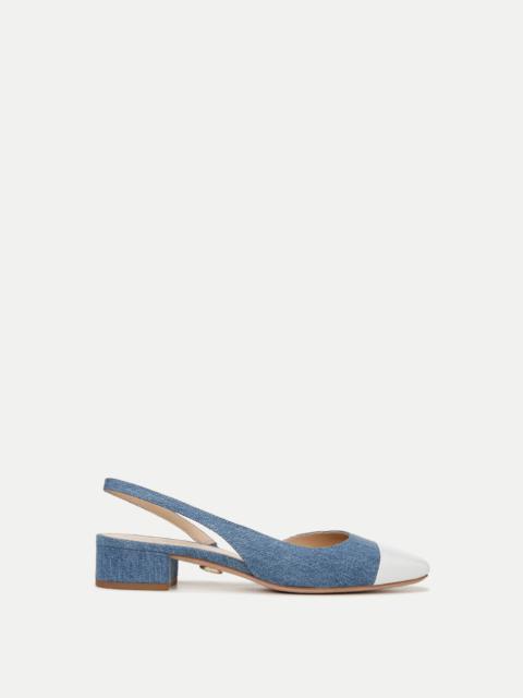 CECILE DENIM CAP-TOE SLINGBACK