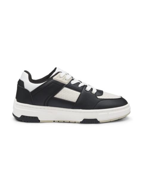 HUGO MONOGRAM-DETAIL TRAINERS IN FAUX LEATHER