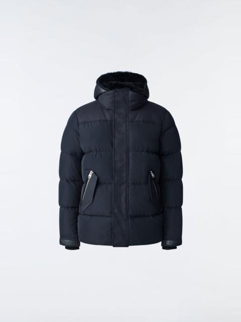 MACKAGE RILEY classic down jacket with removable shearling bib