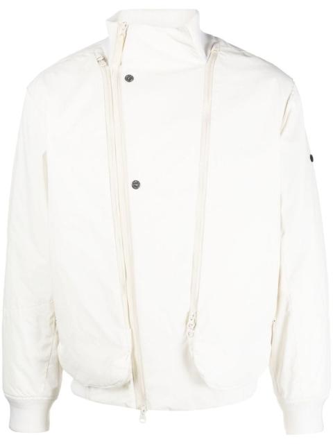 Stone Island Shadow Project STONE ISLAND SHADOW PROJECT Off-centre Fastening Bomber Jacket White