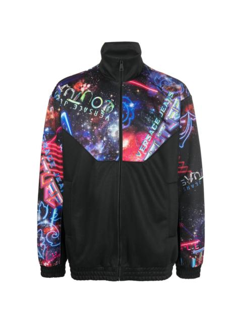 VERSACE JEANS COUTURE logo digital-print bomber jacket