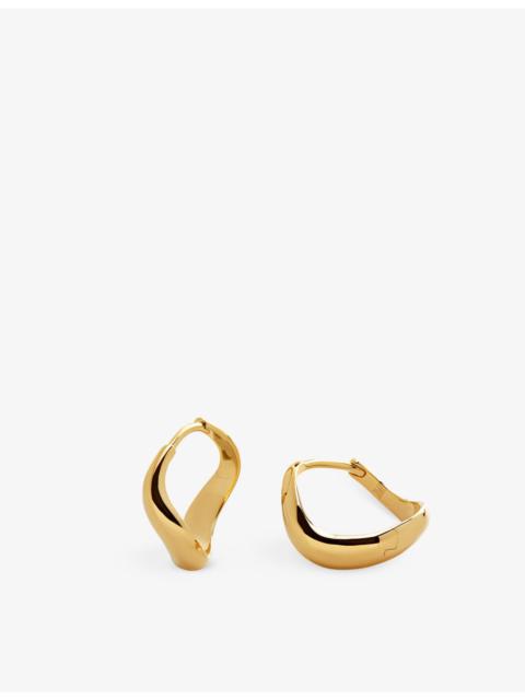 MONICA VINADER Swirl small 18ct yellow gold-plated vermeil sterling-silver hoop earrings