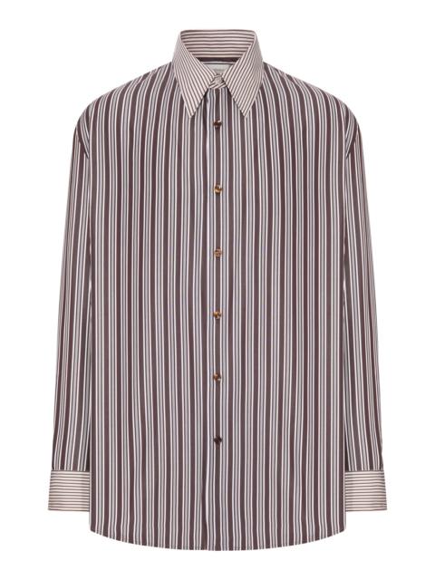SAINT LAURENT WINCHESTER STRIPED COTTON POPLIN SHIRT