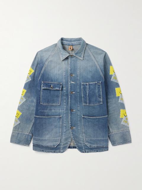 Kapital Cactus Appliquéd Denim Jacket