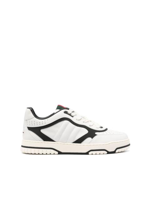 GUCCI Re-Web panelled leather sneakers