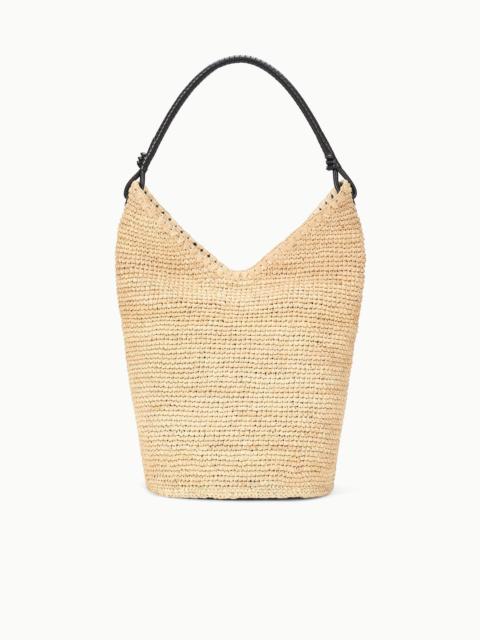 STAUD STAUD LANI LARGE RAFFIA BUCKET BAG NATURAL