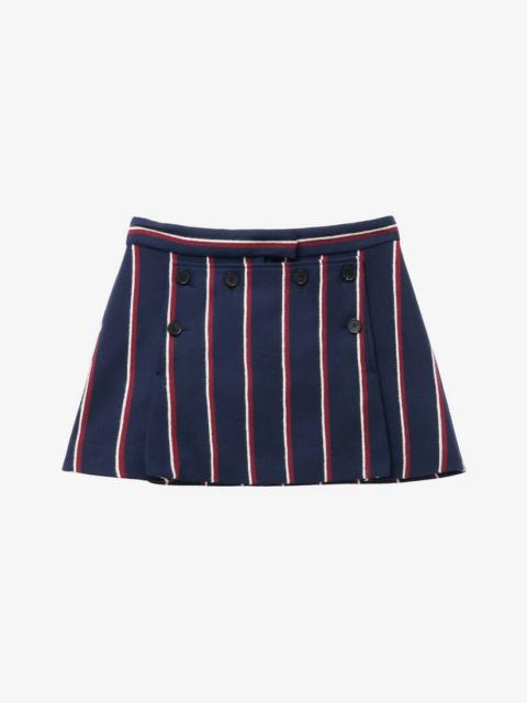 Alexander McQueen College Stripe Mini Skirt
