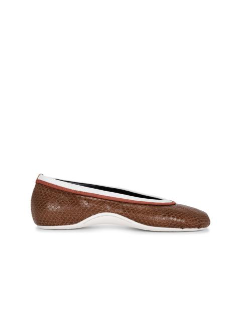 Dries Van Noten Foot Shaped Rubber Sole Ballerina Flat