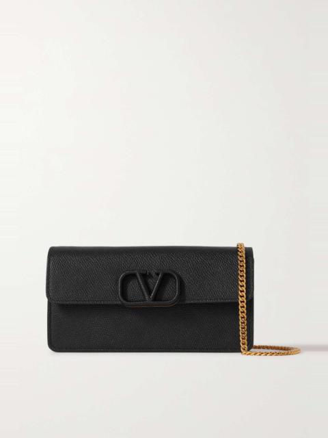 VLOGO textured-leather wallet
