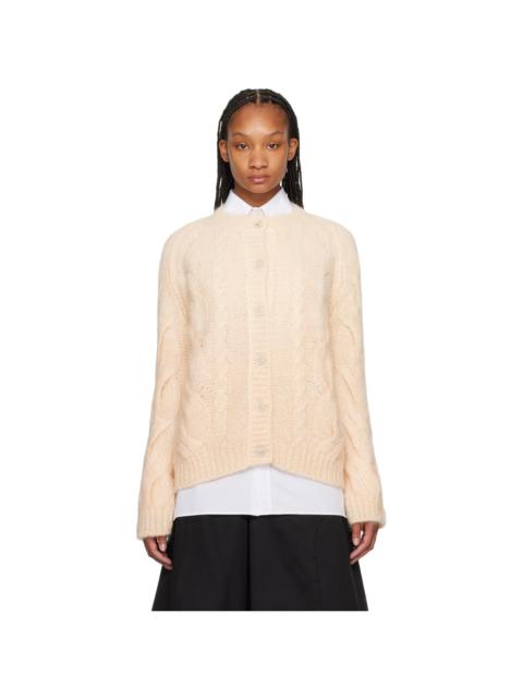 Maison Margiela Orange Raglan Cardigan