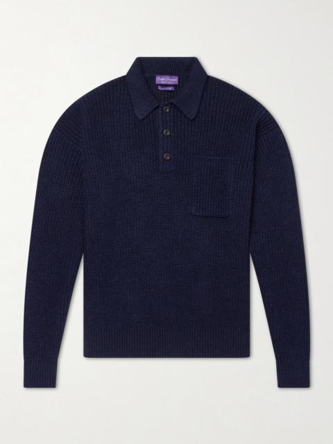 Ralph Lauren Silk and Linen-Blend Polo Sweater