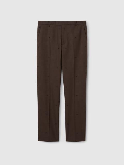 GUCCI GG houndstooth wool jacquard pant