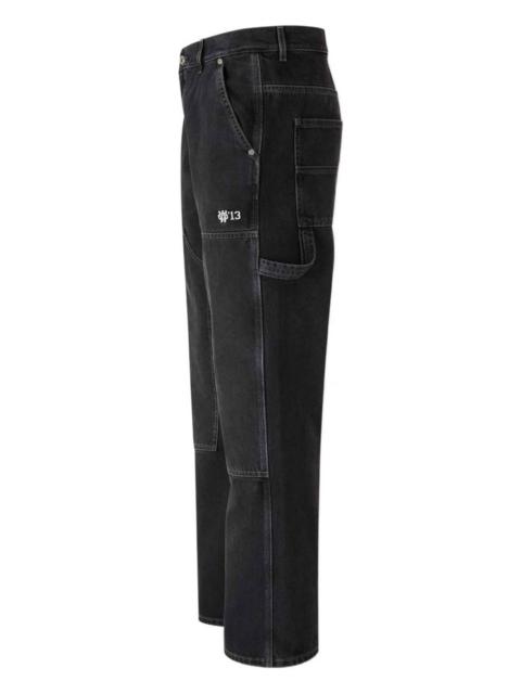 Off-White stitching flared jeans