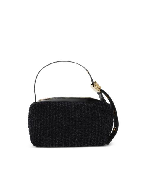 sacai textured shoulder bag