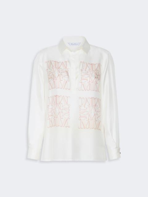 Max Mara FILTRO Silk print shirt - POWDER