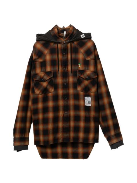 Maison MIHARAYASUHIRO hooded checked shirt