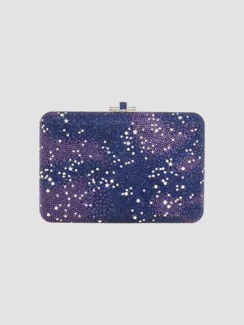 JUDITH LEIBER Women's Slim Slide Galaxy Clutch Embellished Crystal Clutch - Dark Indigo