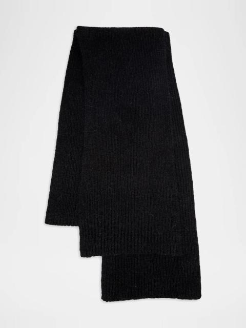 Dries Van Noten Men's Moyson Wool Ribbed Scarf