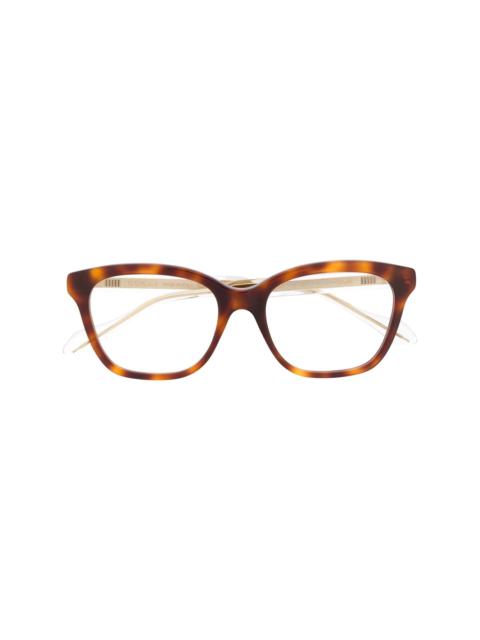 GUCCI tortoiseshell 광장 프레임 안경