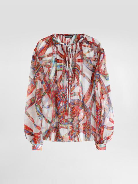 Dolce & Gabbana Carretto-print chiffon top