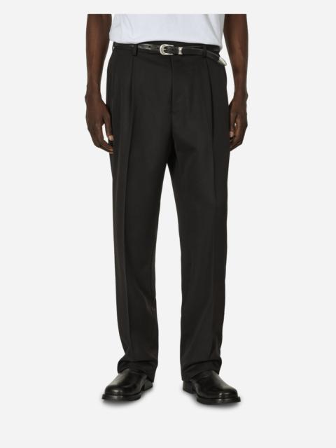 WACKO MARIA Dormeuil Double Pleated Trousers Black