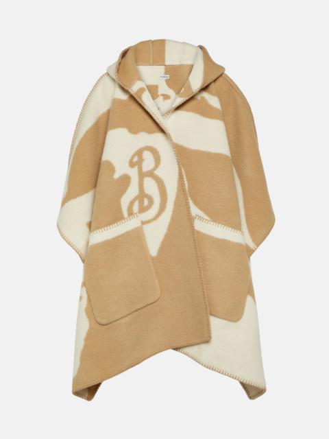 Burberry Printed wool cape