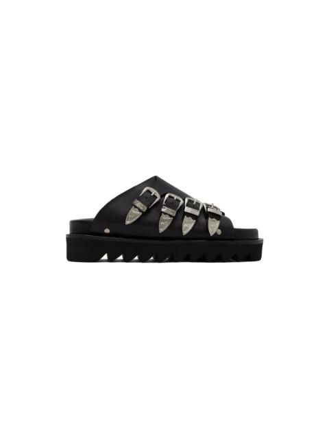 TOGA PULLA Black Buckle Sandals