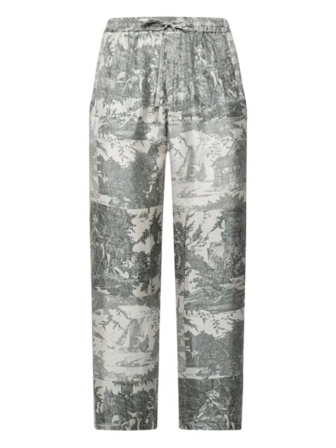 Pierre-Louis Mascia landscape-print drawstring trousers