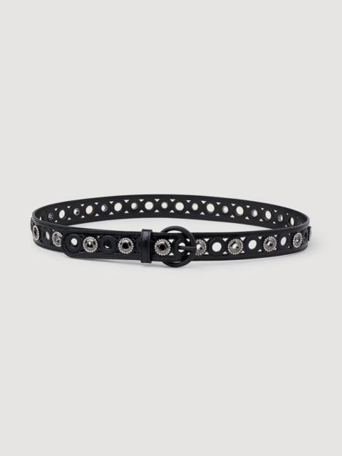 Sandro LEATHER BELT WITH EYELETS