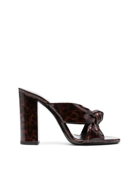 SAINT LAURENT tortoiseshell-effect twist-detail sandals