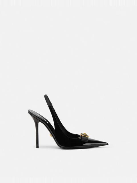 VERSACE Gianni Ribbon Slingback Pumps 110 mm