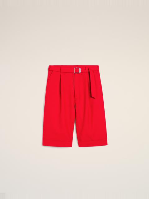 AMI Paris RED WOOL CARGO BERMUDA SHORT