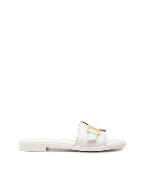 【関税&送料込】Valentino Garavani Ivory Pvc Chain 1967 Slip Valentino Garavani Ivory Pvc Chain 1967 Slippers In White