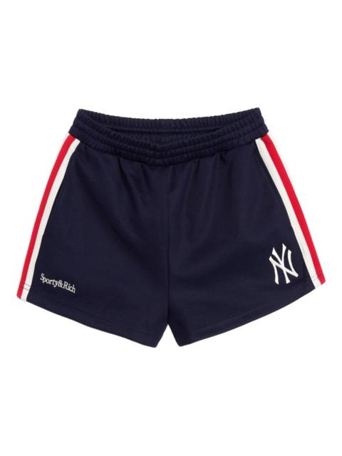 Sporty & Rich stripe logo shorts