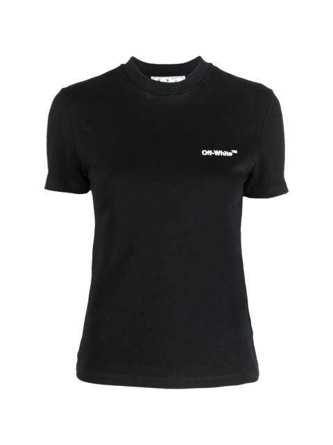 Off-White Helvetica logo-print T-shirt